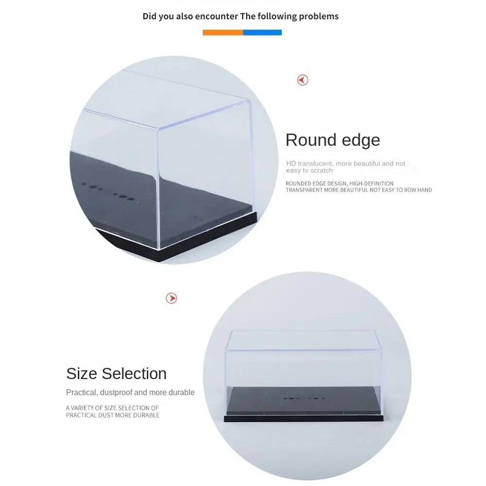 Practical 1/64 Diecast Model Car Display Box Acrylic Transparent Storage Box Dustproof DIY Display Collectibles