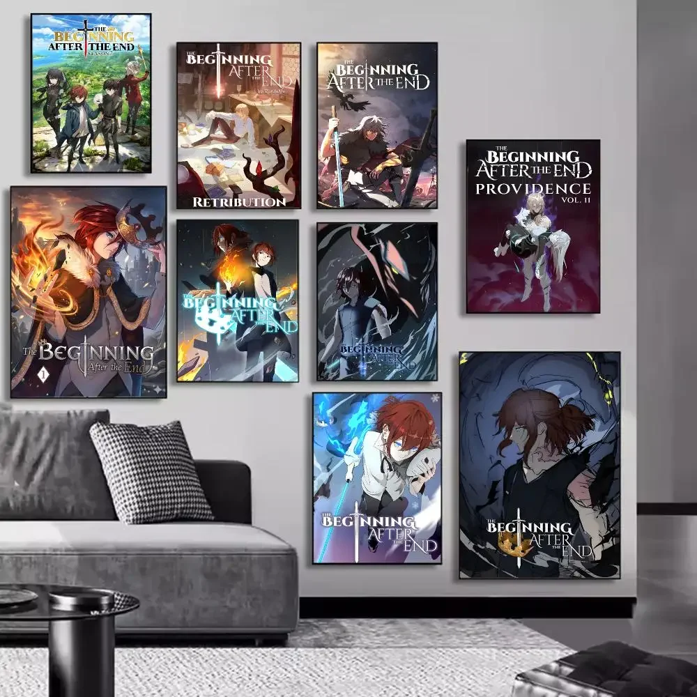 The B-Beginning After The End Poster High-definition Art Sticker Self Adhesive Waterproof Home Decoration For Living Room