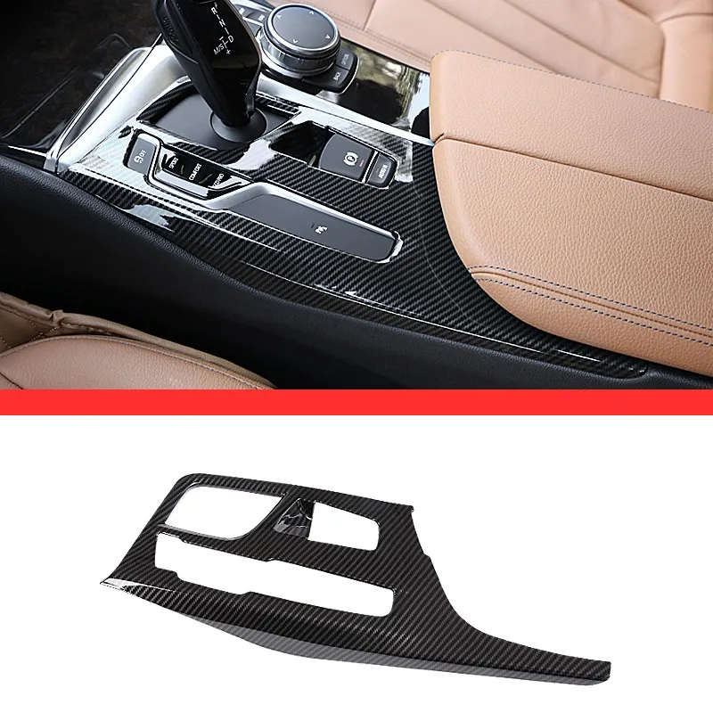

Carbon fiber Style For BMW NEW 5 Series G30 2017 2018 ABS Plastic Center Console Gear Shift Panel Cover Trim for Left hand drive