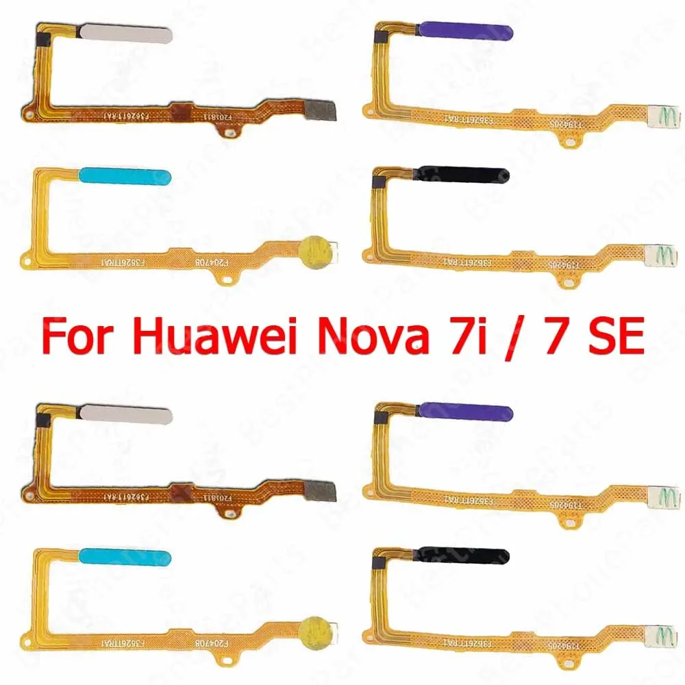 Fingerprint Sensor Flex Cable For Huawei Nova 7 SE 7i Home Button Touch Menu Finger Print Scanner Replacement Spare Parts