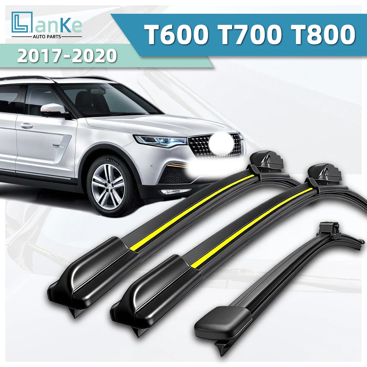 

Lanke Wiper Fit For Zotye T600 T700 T800 (2017-2020) Natural Rubber Strip Boneless Silence Car Windshield Wiper Auto accessories