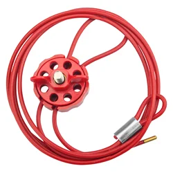 Adjustable Cable Lockout device red plastic-coated Stainless Steel Cable(∅4MM  L1.8M) to Overhaul of lockout tagout equipment