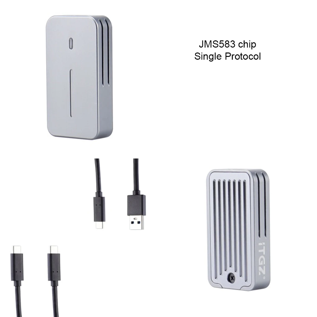 Hard Drive Case Solid-State Dual Protocol Tool Free CNC Shell Heating Dissipation Accessories USB3.1 Enclosure Box