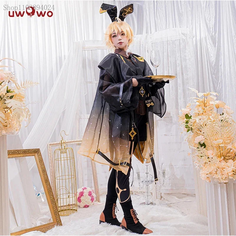 

Cosliy UWOWO Genshin Impact Fanart: Aether Cosplay Costume Costume Bunny Suit Cosplay Canon Outfit Cosplay Traveler Kong Costume