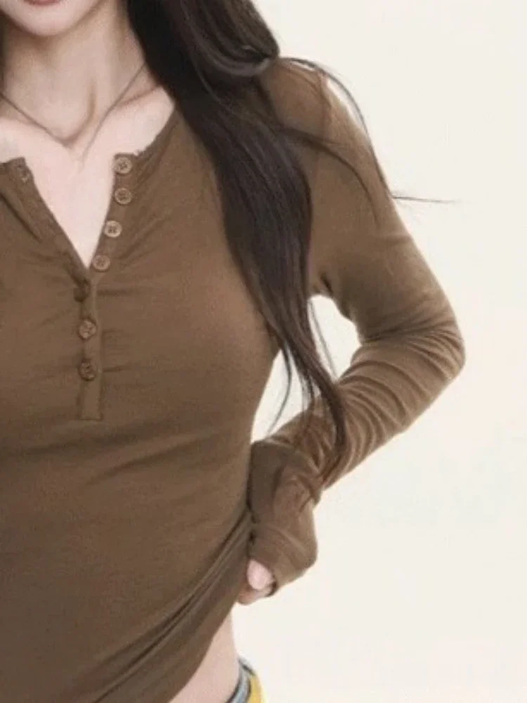 

Y2K Vintage Grunge Tees 2025, Harajuku Streetwear Solid Bodycon T-Shirts for Women