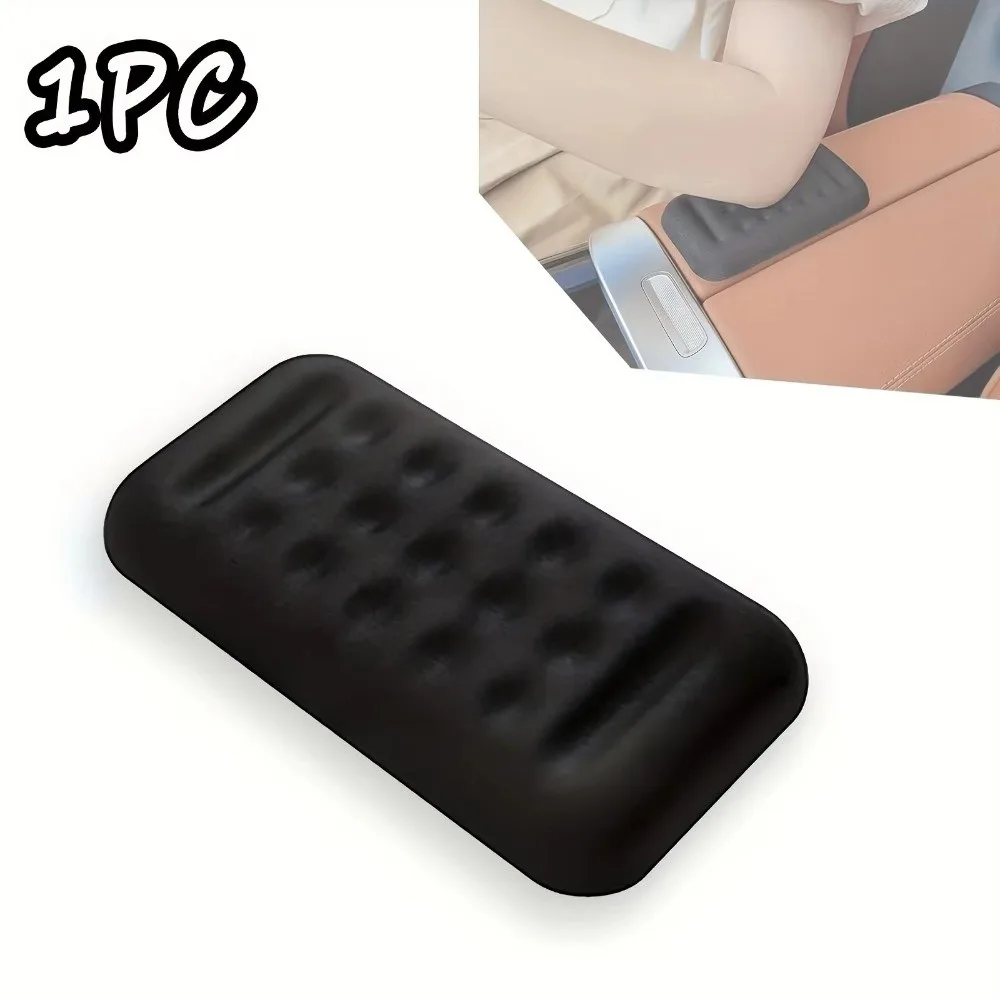 Black Memory Foam Car Armrest Elbow Pad PU Anti-Slip Wrist Rest Breathable Sweat-Absorbent Car Wrist Pad For Mouse Keyboard