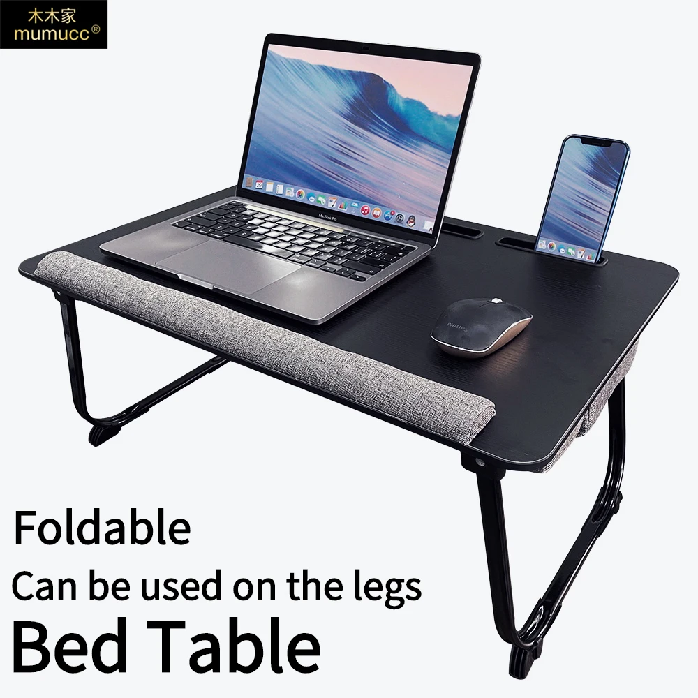 

MUMUCC Foldable Adjustable Four Gears Computer Desk Laptop Bed Desk Writing Desk for Home Office and Dormitory