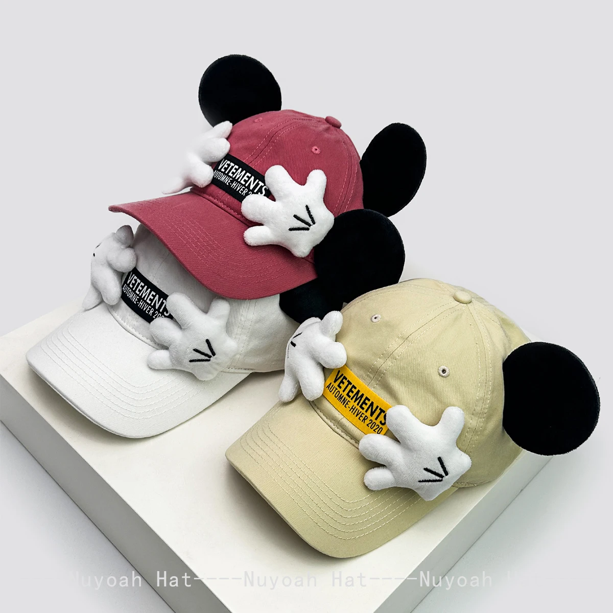

New Unisex Cute Cartoon Letter Embroidery Facepalm Baseball Hats Girls Funny Street Fashion ins Sunshade Versatile Peaked Caps