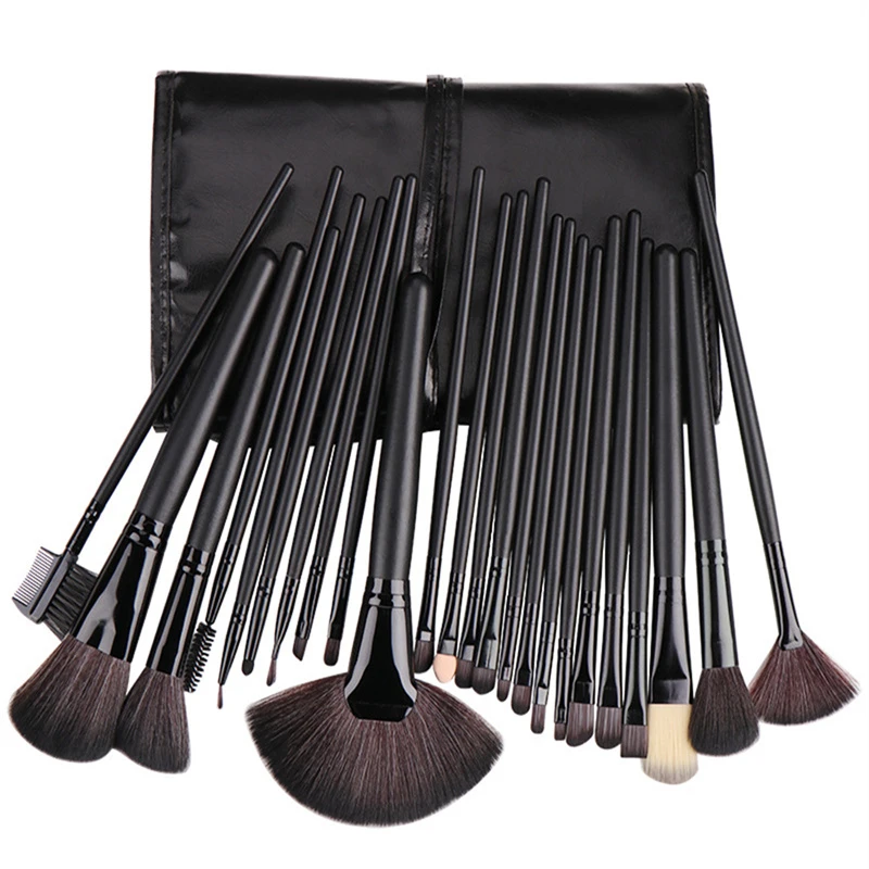 Brosse cosmétique en Tube d'aluminium épais, laine en microfibre, solide, sans perte, pour une Application de maquillage détaillée