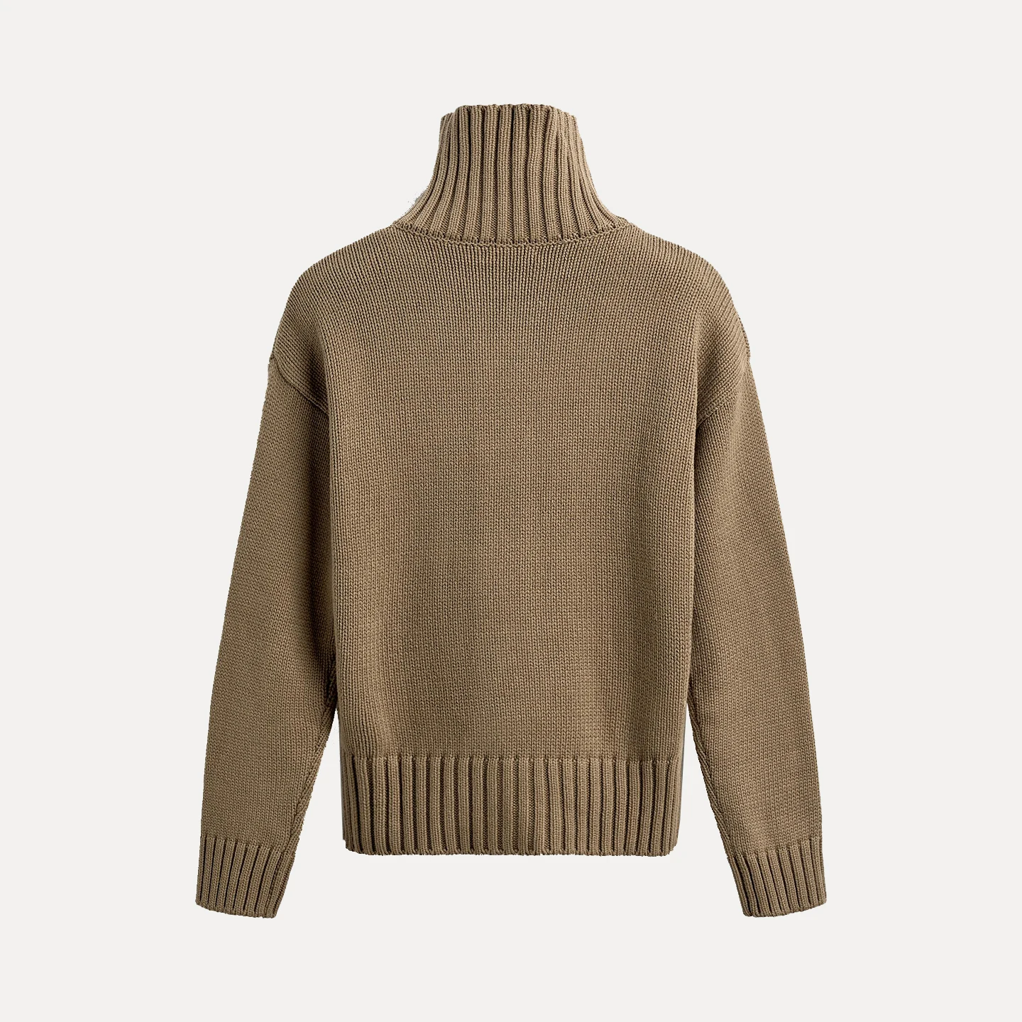 محبوك عالية الياقة طويلة Sve الملمس الرجال ملابس خارجية عادية فضفاضة تناسب الشباب Faionable شخصية تريكو الخريف 2025