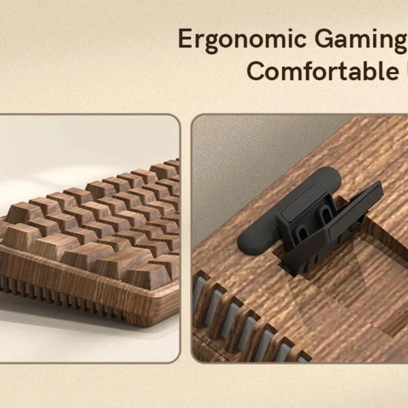 WOMIER F87 Walnut 75% Gaming Mechanical Keyboard Custom Side Printed Backlit Program Keyboard with Pre-lubed White Switch for PC