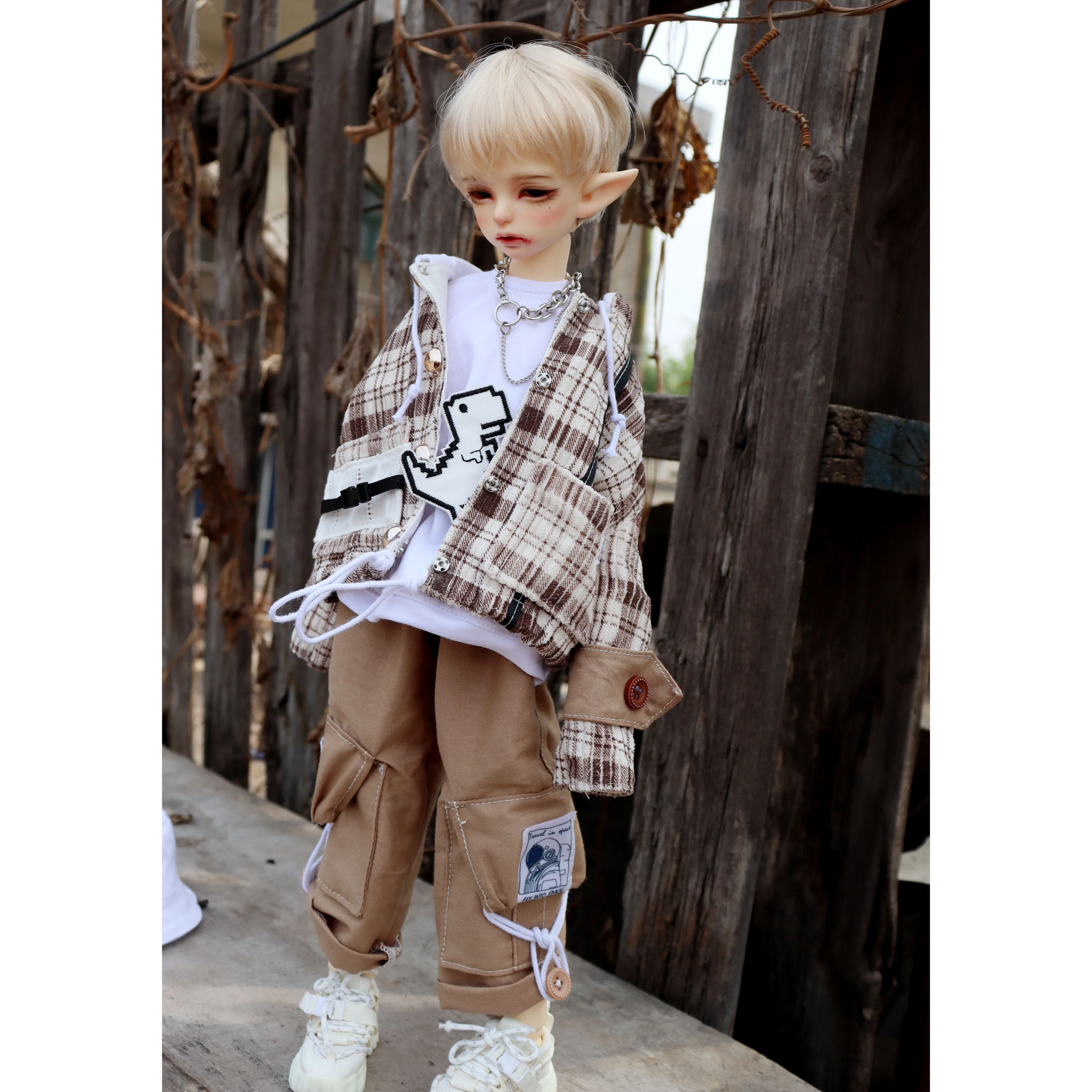 BJD doll clothes set suitable for 1/4 1/6 size bjd boy clothes cute cartoon suit  jacket 1/4 1/6 doll accessories (five points）