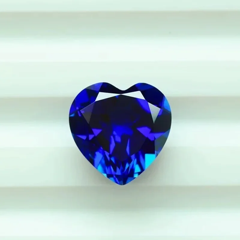 

Heart Shape Blue Color Lab Grown Sapphire VVS1 Gemstone For Diy Jewelry Making/Collection/Setting Gem Beads