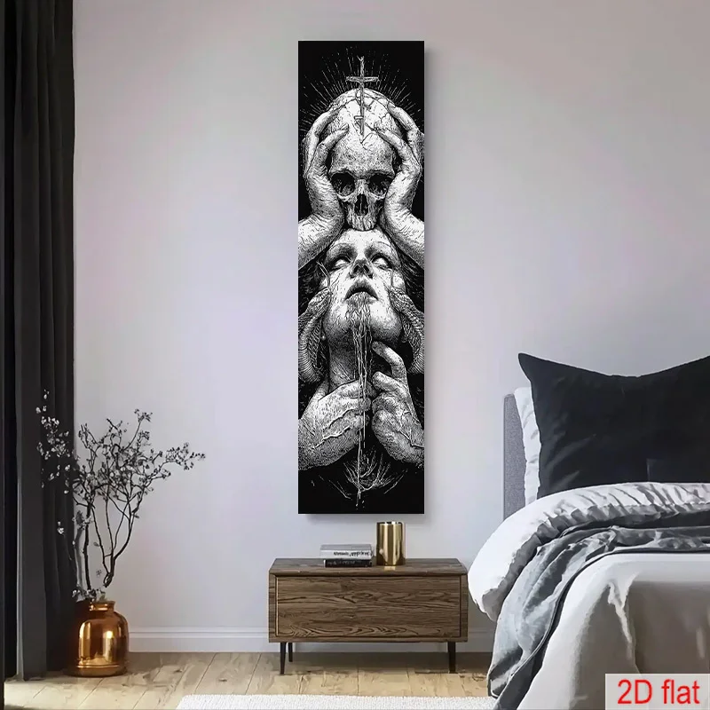 Tapestry Wall Hanging Tapestry Anime Spooky Skull Snake Bedroom Decoration Spiritual Artwork Wall Art Home Decor 1PC