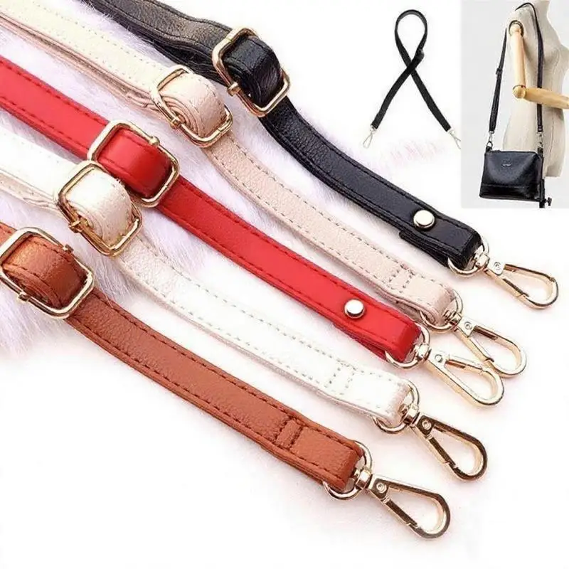 

Long Bag Strap Shoulder 1.2cm Thin Bag Strap Fashion Crossbody Belts PU Leather Bag Strap Accessories For Handbags Bags