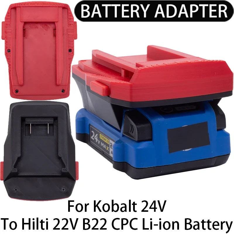 Adapter/Converter for Hilti 22V B22 CPC tools to Kobalt 24V Li-Ion Battery Adapter Power Tool Accessories