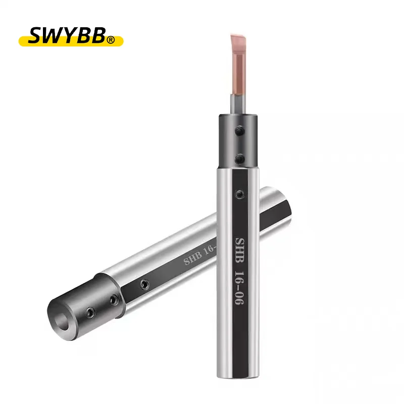 SWYBB SHB20 SHB16 SHB 12 Lathe Boring Cutter Bar D16 D20 D25 CNC Small Diameter Tool Holder Tungsten Steel 100mm Support