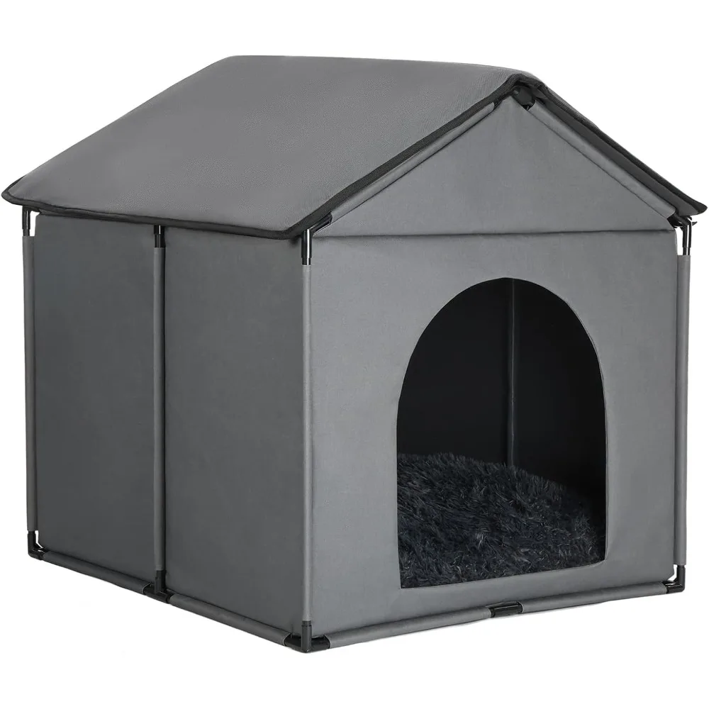 Casa grande para perros suave interior con tamaño interno 30x28x23 pulgadas para Labrador Husky Samoyedo Golden Retriever Pastor alemán