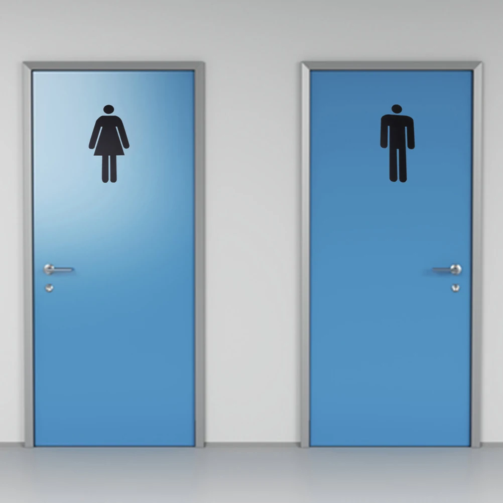 

1 Pair Toilet Plates Men Women Bathroom Washroom Restroom Direction Guide Door Sign Plate Decorative Farmhouse Bath