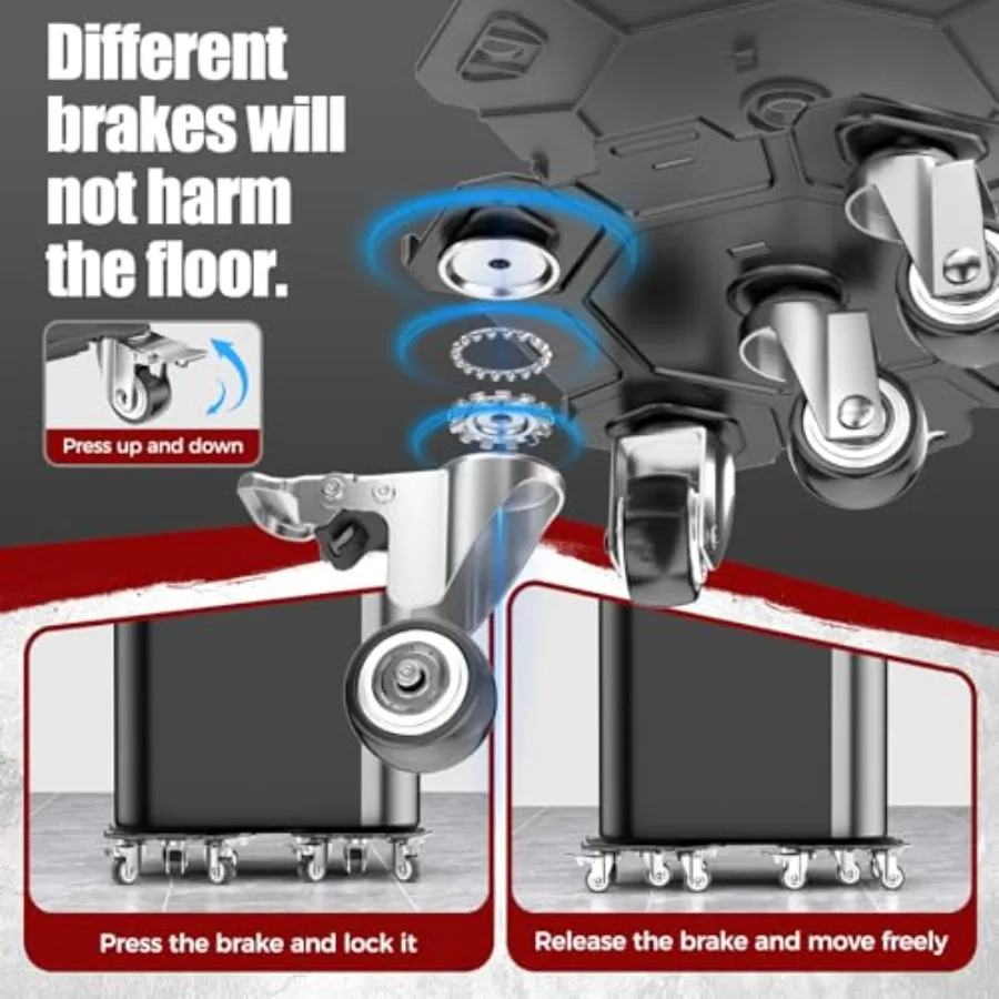 Furniture Dolly and Movers 4-Pack 3000lbs - مزلقات أثاث متشابكة شديدة التحمل مع تصميم بدون خدوش آمنة للخشب الصلب