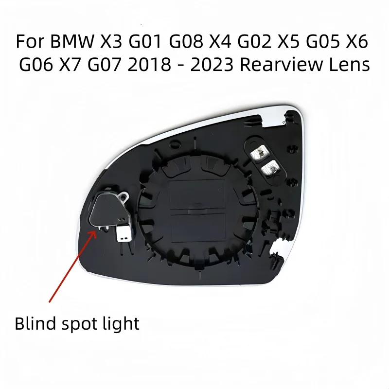 Heated Blind Spot Side Mirror Glass For BMW X3 G01 G08 X4 G02 X5 G05 X6 G06 X7 G07 2018 2019 2020 2021 2022 2023 Rearview Lens