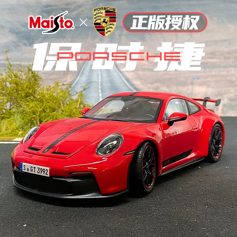 

Genuine Maisto Cars Toys For Collector Genuine 1:18 Porsche 911 GT3 Porsche Alloy Car Boyfriend Birthday Gift Model Ornament