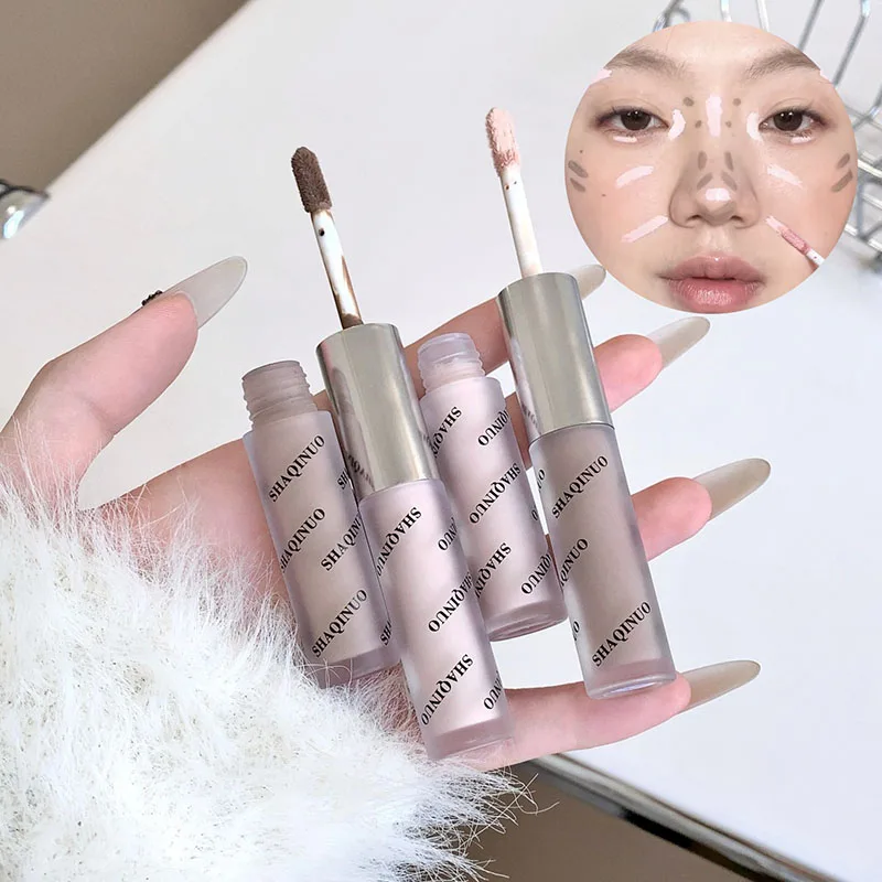 ダブルヘッドノーズシェーディング輪郭形成ブライトニングスティック液体ナチュラル防水グレーがかったブラウントーンフェイス輪郭ブライトニングメイクアップ