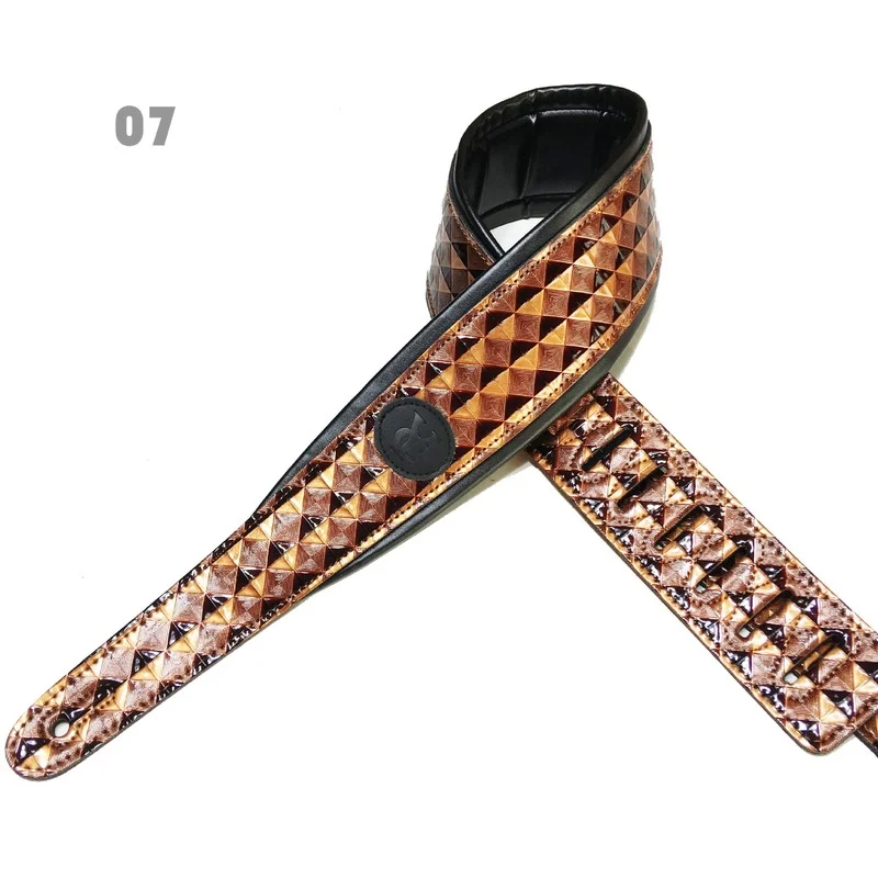 2023 Foreign Trade New Products High-end Guitar Electric  Folk Guitar Strap Leather + Suede