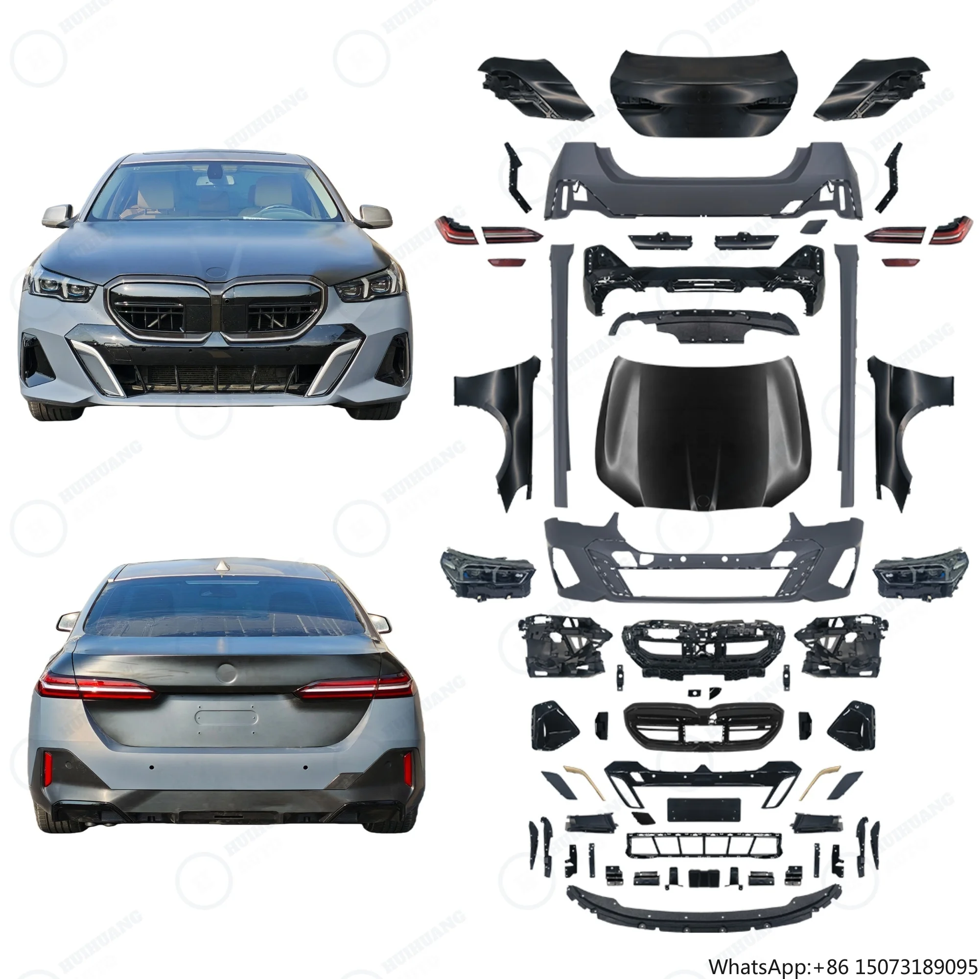 Top Quality Car Bumpers Upgrade for  5 Series F10 F18 2011-2017 Change to G60 G68 24+ M-Tech Model Hood Fender Car Lamps