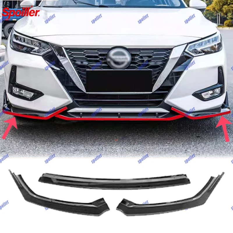 Suitable for 20-22 models of Sylphy14thgeneration modified front bumper front lip, front shovel anti scratchanti-collisionstrip
