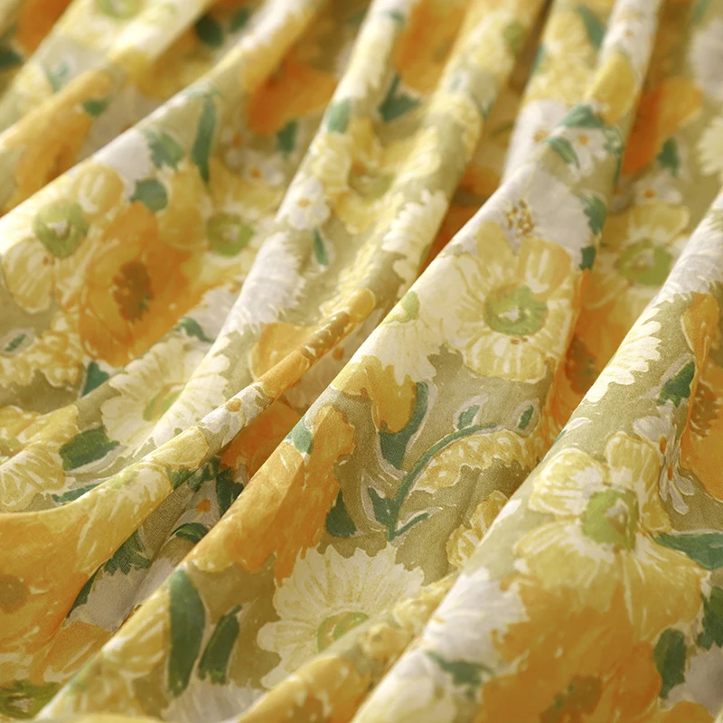Retro Blumenmuster Baumwolle-L – Midi Skirt Floral Bewertung und Preis