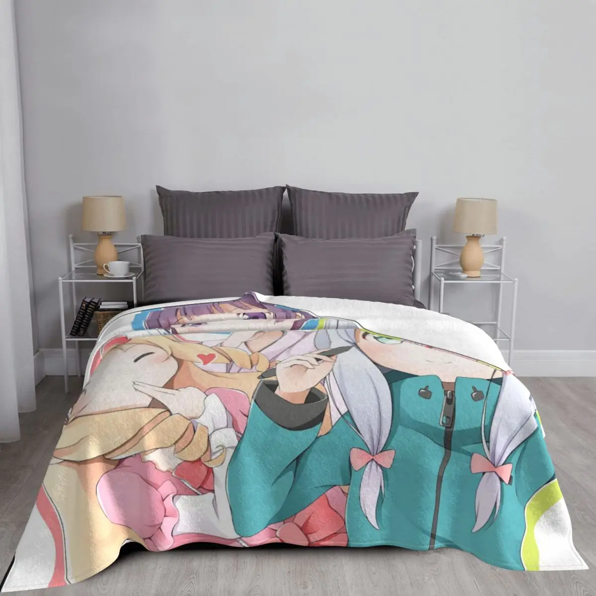 Eromanga Sense Blankets Fleece Spring Autumn Manga Breathable Warm Throw Blankets for Bedding Office Bedding Throws