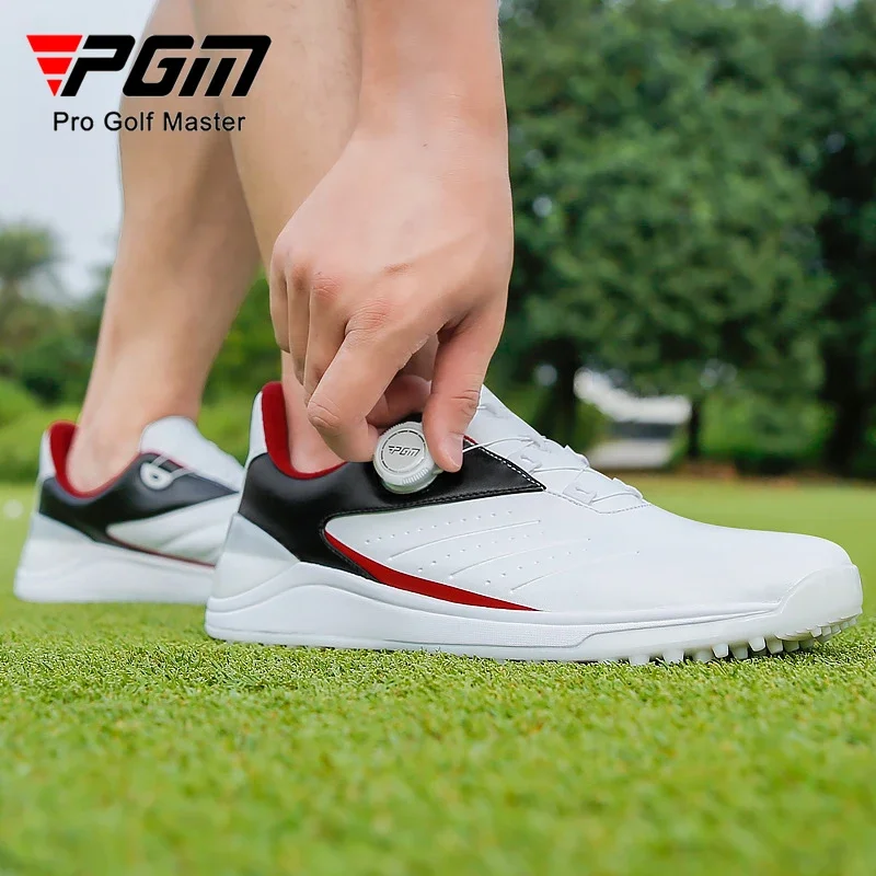 

PGM Men's Golf Shoes Ultra Fiber Waterproof Knob Lace Anti Slip Casual Sports Sneakers XZ308