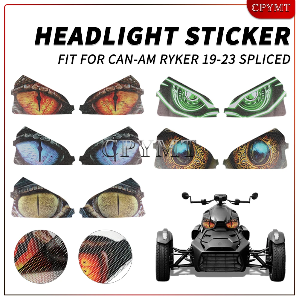 

Motorcycle Eyes Headlight Decor Sticker Fit for Can-Am Ryker 2019-2023 Years Motorcycle Accessories Head Lamp Guard Decals