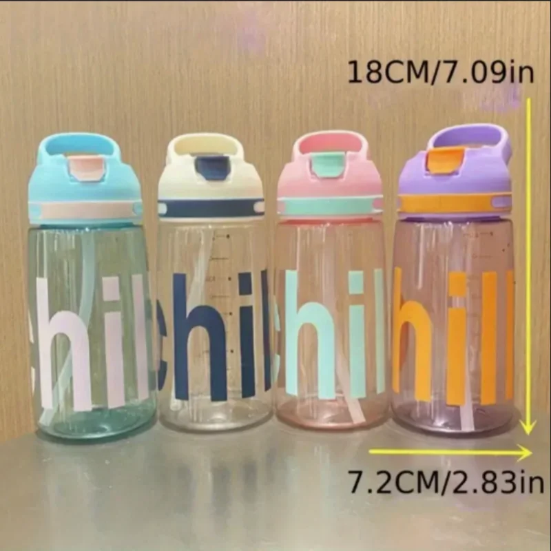 450ML kids water bottle Portable Water Bottle for Gym, Fitness, Outdoor Camping, Hiking, and Sports - PC Material, Sealable