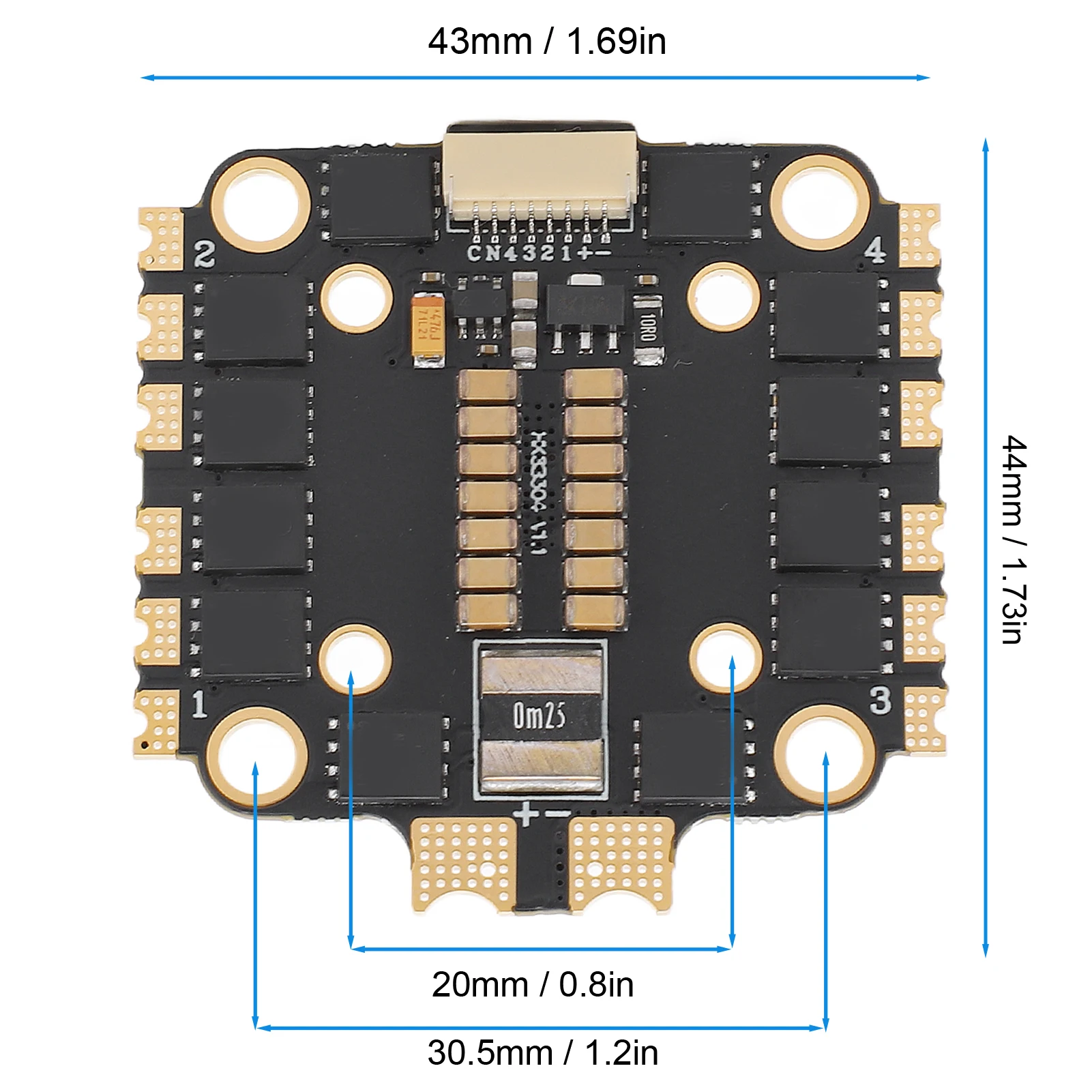 HAKRC 4 in 1 Electronic Speed Controller 45A ESC PWM Hardware Drive Motor for FPV RC Drone