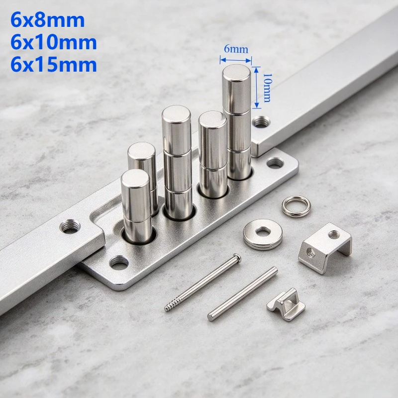 Strong N35 Round Disc Neodymium NdFeB Magnet 6x8mm 6x10mm 6x15mm Permanent Small Magnets for Fridge & DIY Craft