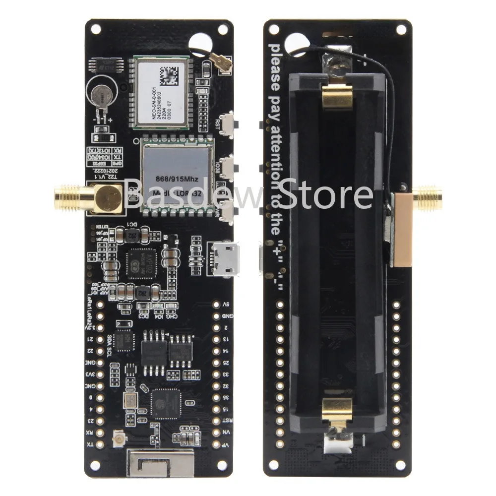 

T-Beamv1.2 ESP32 Chip Bluetooth WiFi Wireless Module Lora GPS NEO-6M SMA