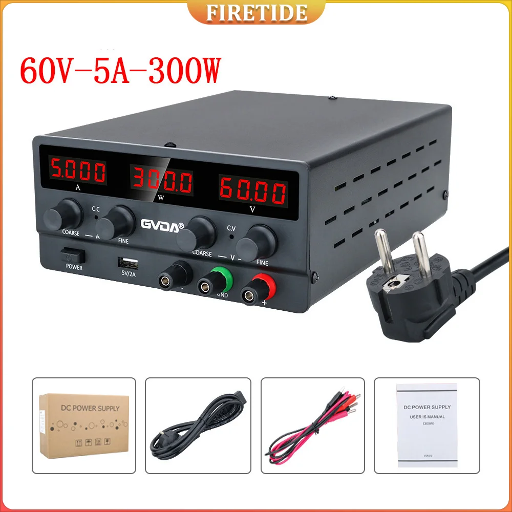 

60V 5A Switching Bench Power Source Adjustable DC Power Supply 30V 10A Lab Power Supply 300W Voltage Regulator Stabilizer