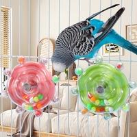 Interactive Bird Cage Toy for Parrots,Rotating Treat Dispenser,Durable Plastic,With Beak Grinding Teeth,for Mental Stimulation