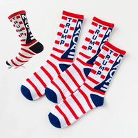 Funny President Donald Trump Socks Men Trump Flag Maple Socks Compression Socks Streetwear Hip Hop Socks Men