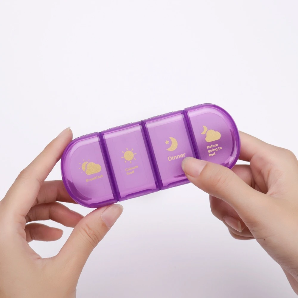 Weekly Pill Cases Box 7 Days Portable Three Meals Large Capacity Medicine Box Food Grade Moisture-proof Independent Lid