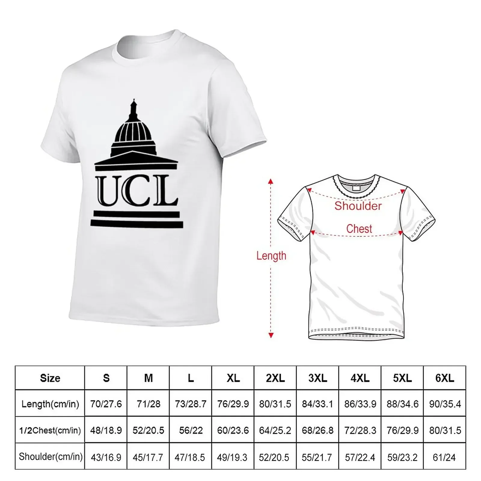 UCL University College London Logo T-Shirt summer tops sweat Short sleeve tee men