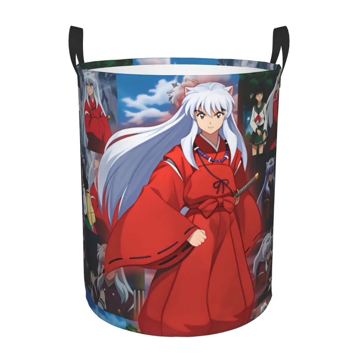 Cesto de Ropa Plegable Inuyasha Kagome Higurashi, Cesto de Almacenamiento de Ropa de Gran Capacidad