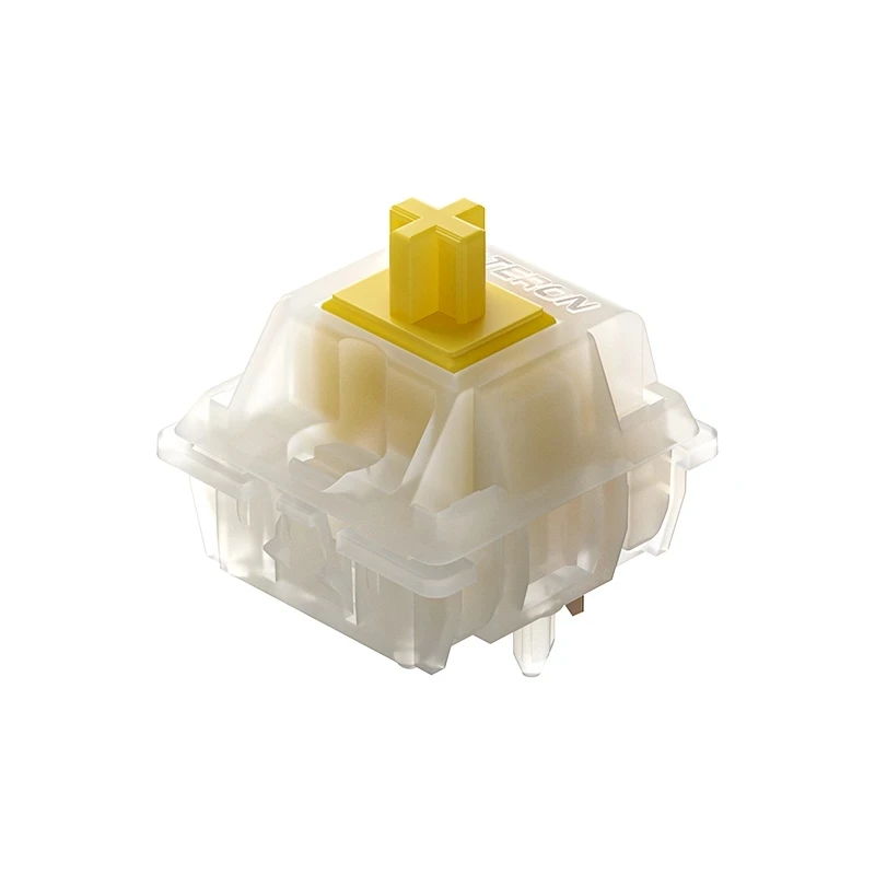 Gateron Milky Yellow Pro Switch 5pin المصنع الأصلي تزييت الخطية يشعر الأحمر التبديل 50gf للوحة المفاتيح الميكانيكية