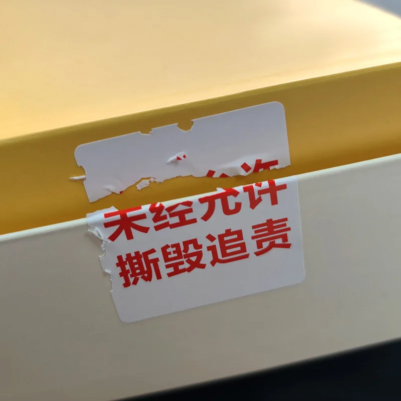 Custom Self Seal Adhesive Warranty Broken  Void Stickers Item Security Repair Mark Proof Labels One time used