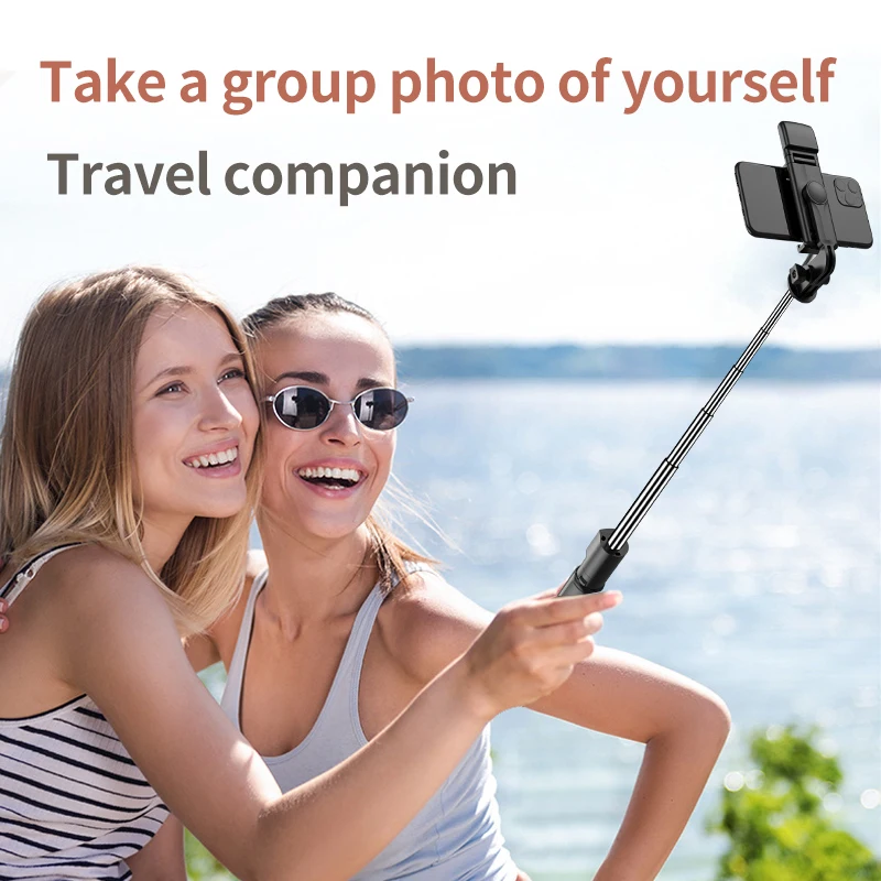 Bluetooth Selfie Stick Tripod Desktop Stand, Phone Holder, Wireless Remote Shutter, for iPhone Android, Option with Fill Light