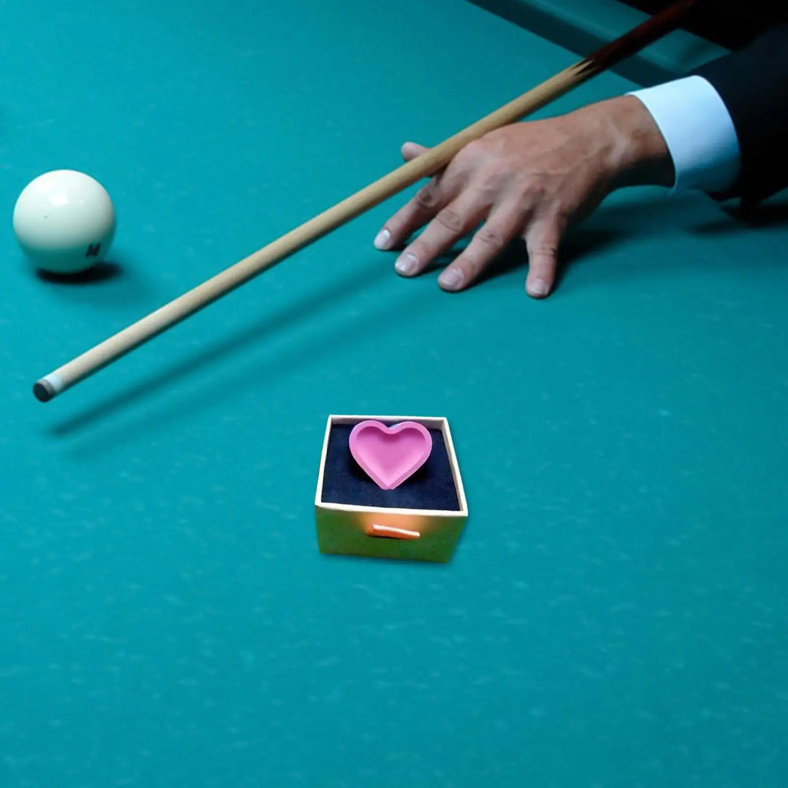 

Billiard Cue Chalk Heart Design No Slip Pool Chalk Professional Grade Snooker Cue Tip for Gym Bar Home Billiard Accessories