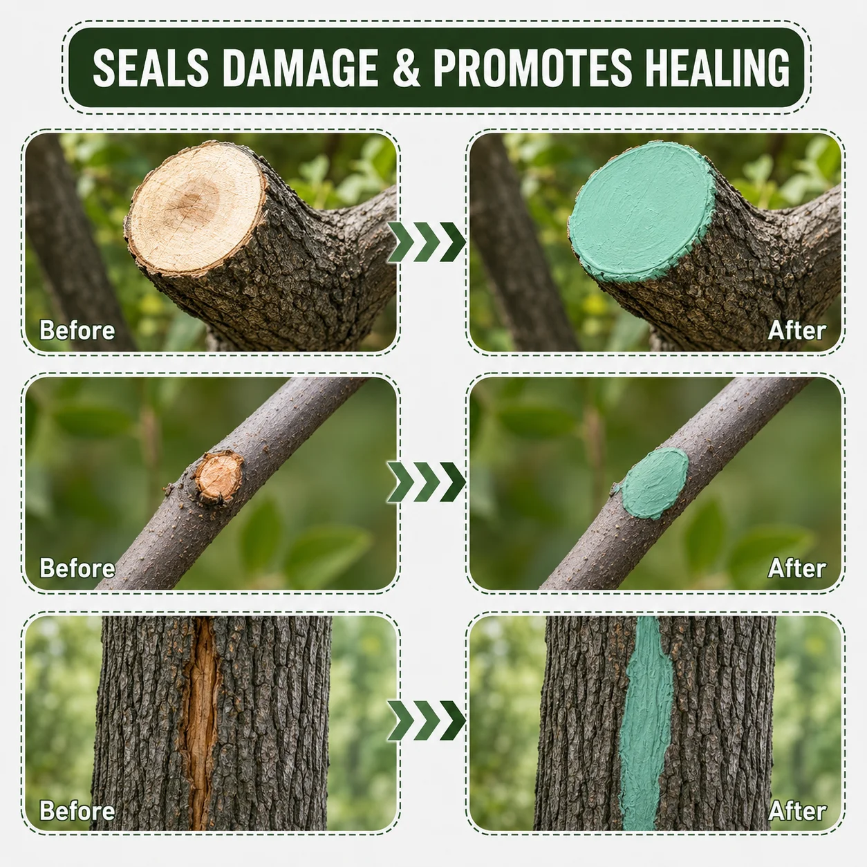 120g Garden Tree Wound Sealant Kit with Brush and Gloves, Pruning Cut Coating for Bark Protection, Grafting and Plant Care