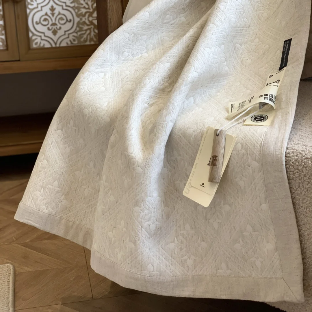 

Premium Cotton Linen Blend Quilted Coverlet Set 3pcs - Moisture Wicking Breathable Bedspread, Machine Washable Quilt Home Decor